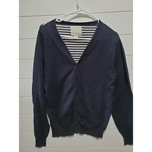 Twenty One mens size M cotton long sleeve grandpa style buttoned sweater striped